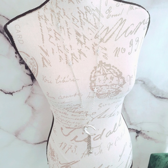 Jewelry - Crescent Moon Silver Tone Statement Necklace